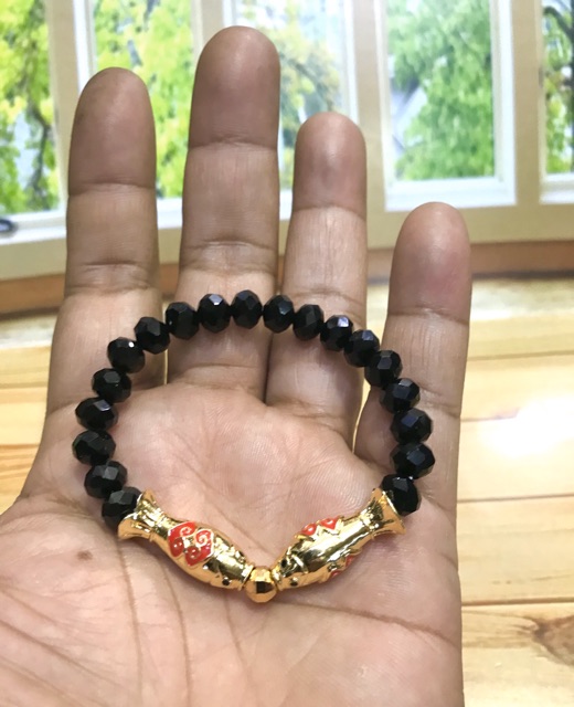 Gelang tangan wanita// gelang kristal // gelang ikan kembar // gelang lapis emas // replika emas