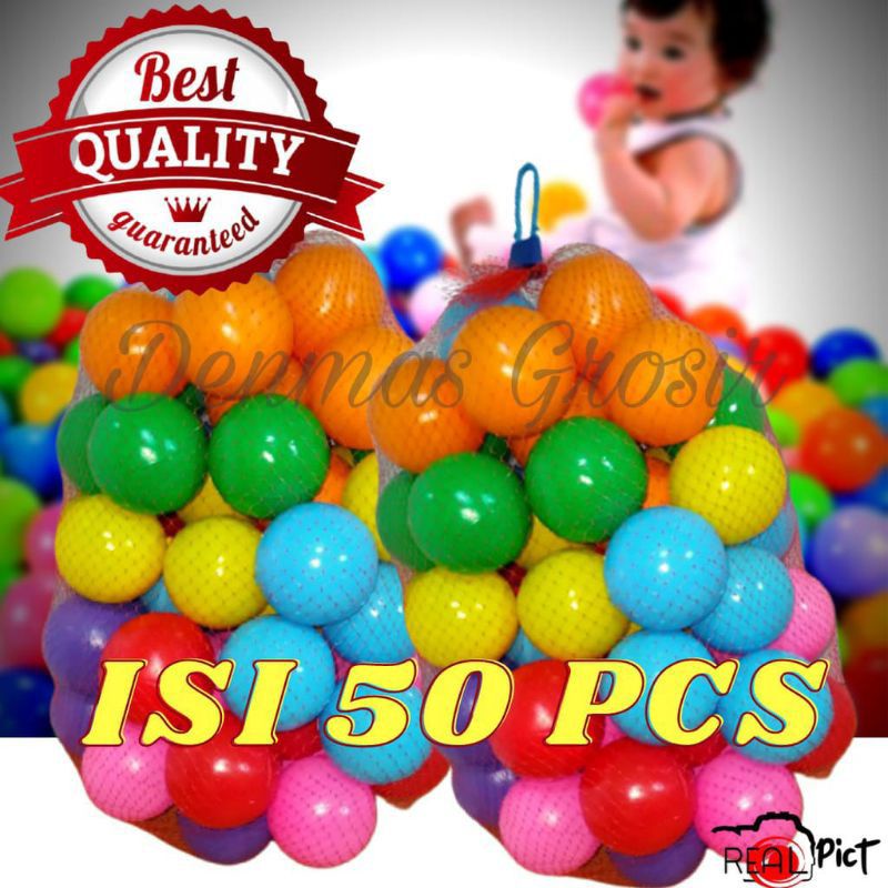 (COD)MANDI BOLA ANAK/BOLA PLASTIK 100pcs dan 50Pcs