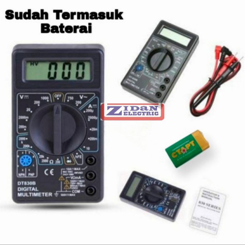 Multitester Digital / Avometer Digital / Multimeter Digital DT-830B DT830B