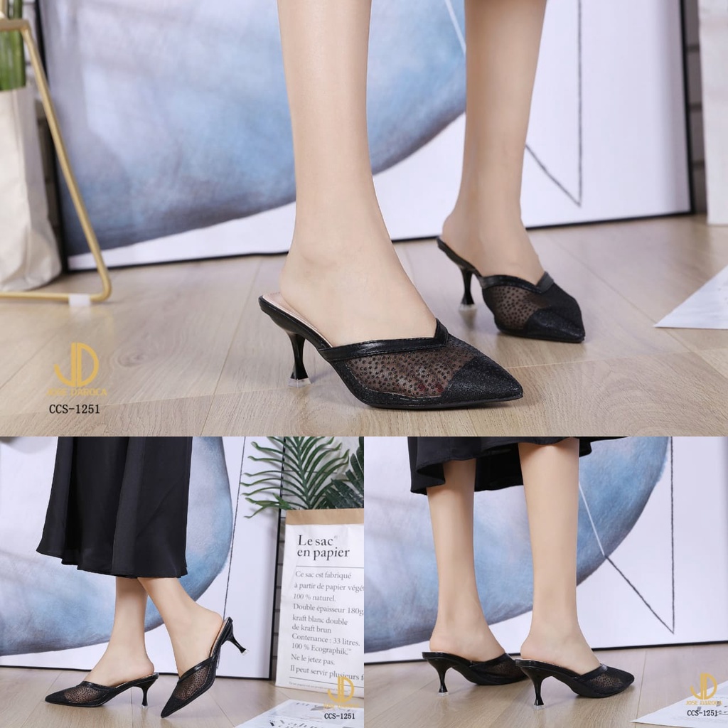 JOSE DAROCA High Heels Glitter Pump Shoes #CCS-1251# Original