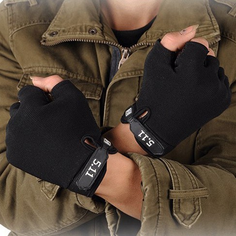 SARUNG TANGAN MOTOR PRIA DEWASA MOTIF ARMY SETENGAH JARI GLOVES Tactical ANTI SLIP KOREA IMPORT A64