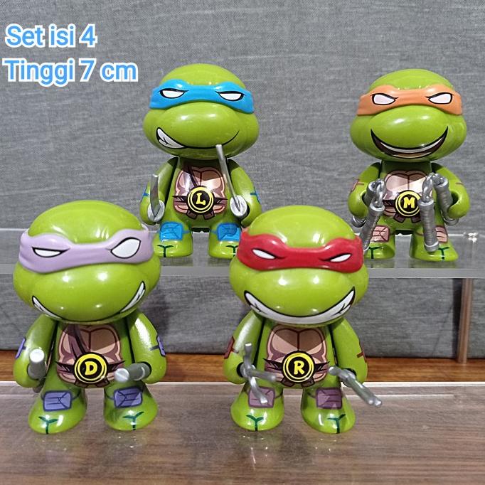 Ready Ninja Turtle Kura Kura Ninja Figure Set 4 Mainan Pajangan Topper Cake