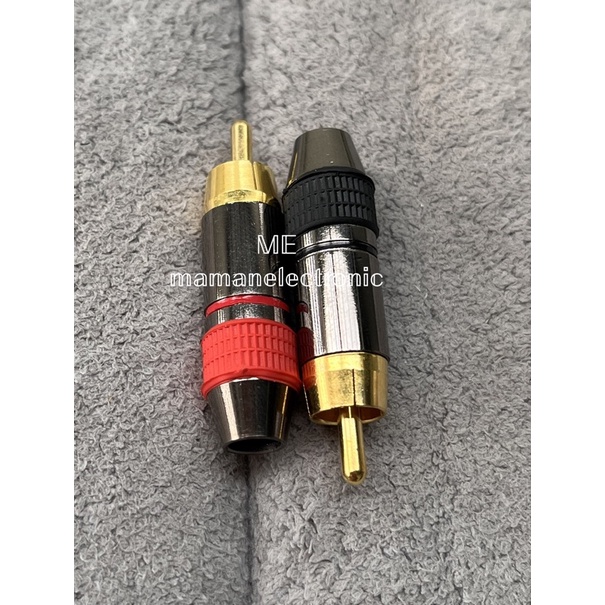 Jack Jak Jek RCA Metal Hitam Merah Set