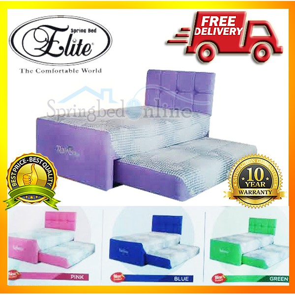 Springbed Elite 2 In 1 Rainbow Sorong Anak FULLSET Harga Pabrik