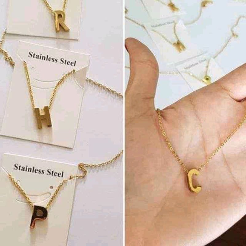 Kalung Huruf Kecil Titanium