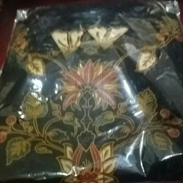 Manunggal Pendek Sogan Kemeja Batik Pria Katun Cabut Primisima Full Furing