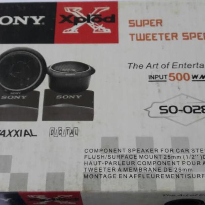 Promo Tweeter Mobil Sony So028 500Watt Suara Bersih Dan Jerni Borwsu 3515Ju Hot Sale