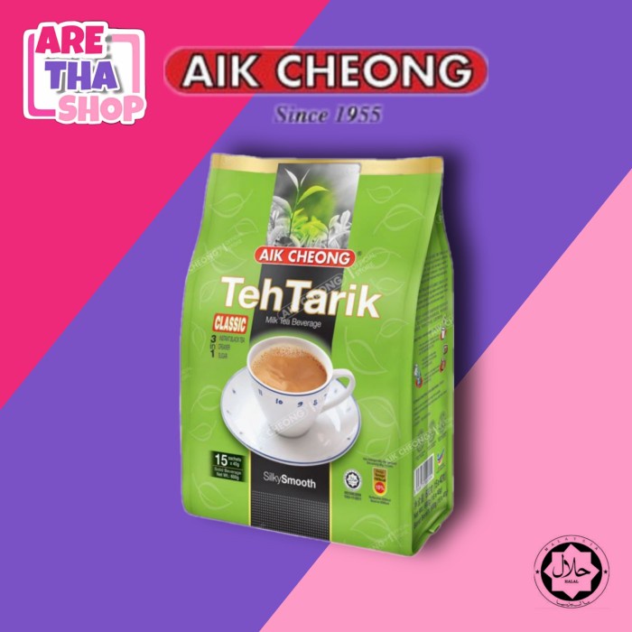 

(BISA COD) aik cheong teh tarik 3 in 1 classic milk tea original malaysia