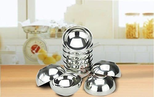 Set3 Mangkok kuah Mangkok Stainless ANTI PANAS 12cm &amp; 14cm &amp; 16cm