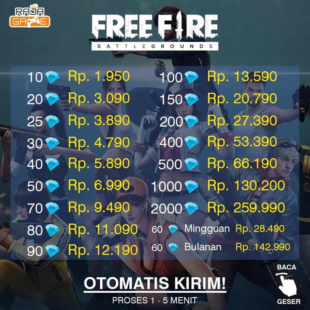 top up game free fire murah