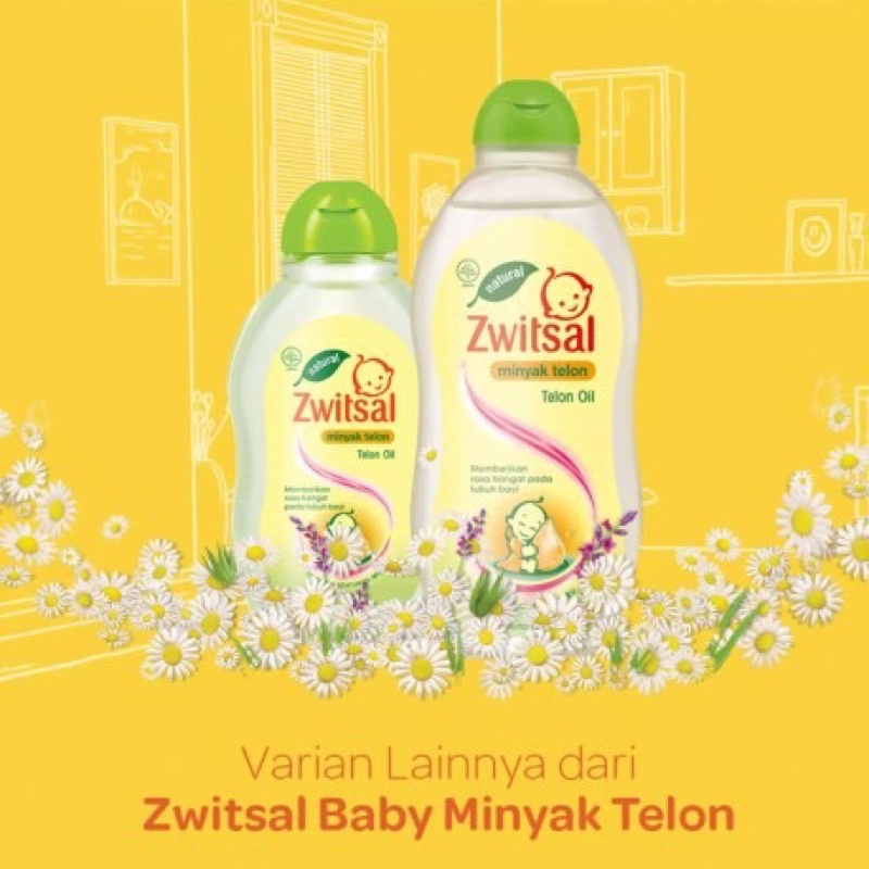 ZWITSAL BABY MINYAK TELON NATURAL 60ml 100ml Baby Telon Oil Minyak Telon Bayi Baby Oil Minyak Pijat