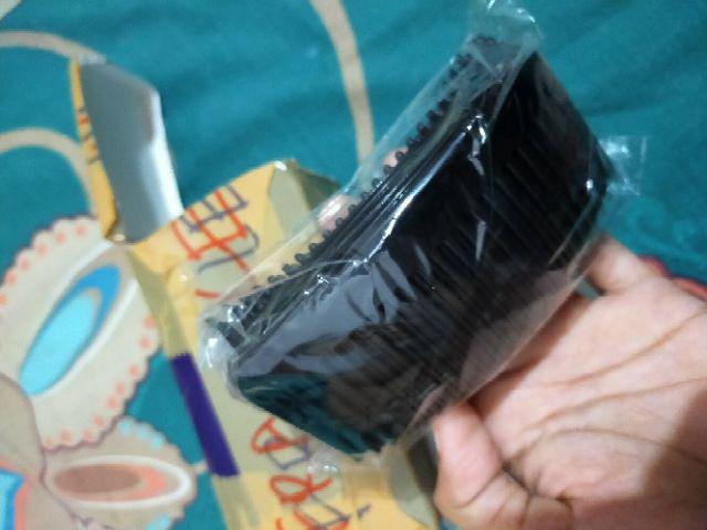 12 Piece Sirkam Plastik 10,5x5,5cm Hitam Polos