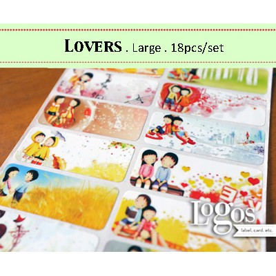 

TERLARIS!! Lovers LARGE Label nama waterproof. Sticker laki pria wanita wedding UNIK