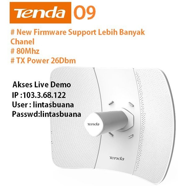 Tenda O9 - 5GHz 11ac 23dBi Gigabit Outdoor CPE Model Litebeam M5-23