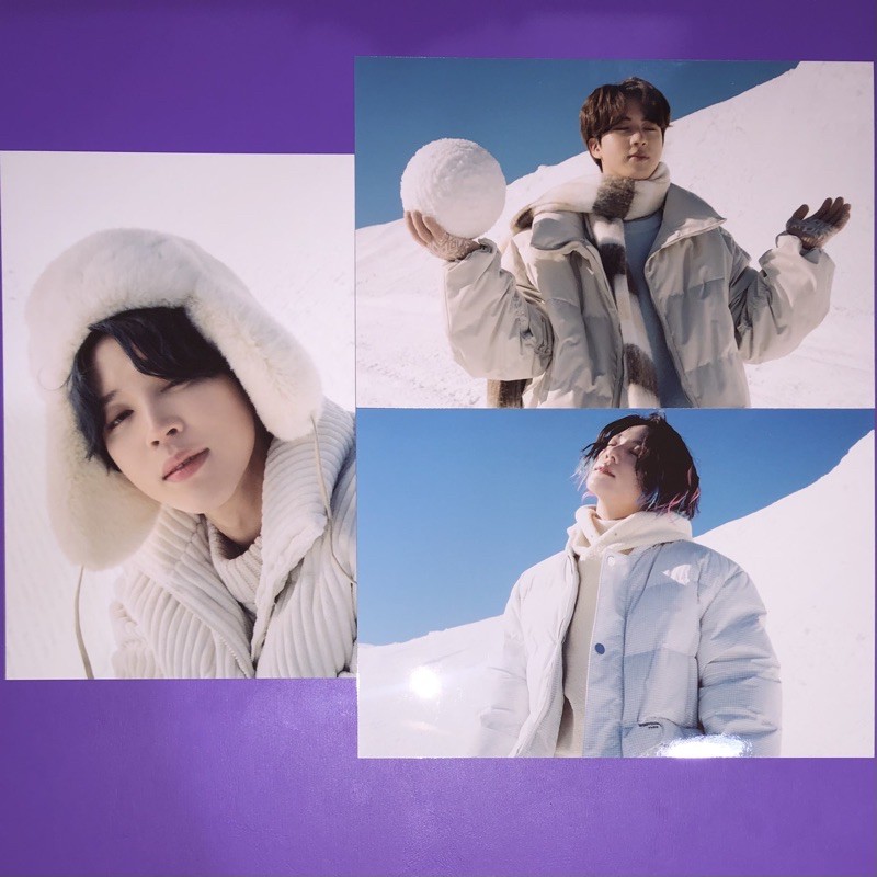 BTS Jin Jimin Jungkook 4x6 Photo Winter Package 2021 Sharing Winpack Photocard Postcard PC