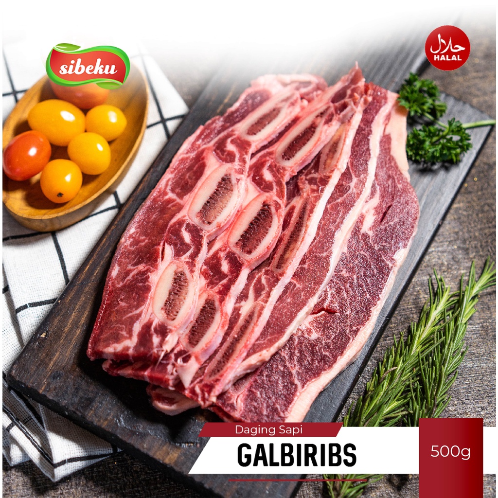 

Daging Iga Sapi Galbi Ribs Halal & Higienis 500 gram Frozen Food Import dari Australia