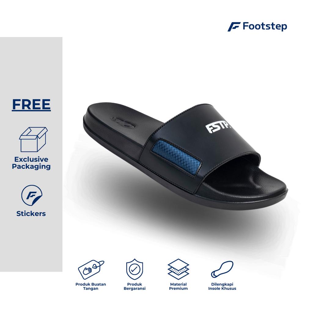 Sandal Pria Slide Footstep Footwear - Dazzle Navy