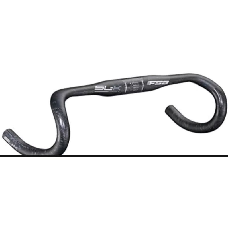DROPBAR HANDLEBAR FSA SL-K CARBON COMPACT GREY LOGO 440mm 

