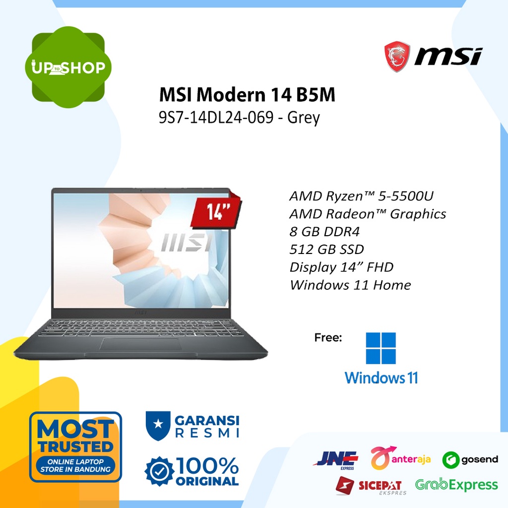 MSI Modern 14 B5M (9S7-14DL24-069) Ryzen 5-5500U 8GB 512GB 14