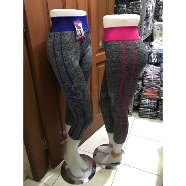 LEGGING OLAHRAGA MISTY GARIS 2 LEGGING SPORT WANITA MURAH LEGGING OLAHRAGA PENDEK LEGGING GYM SENAM