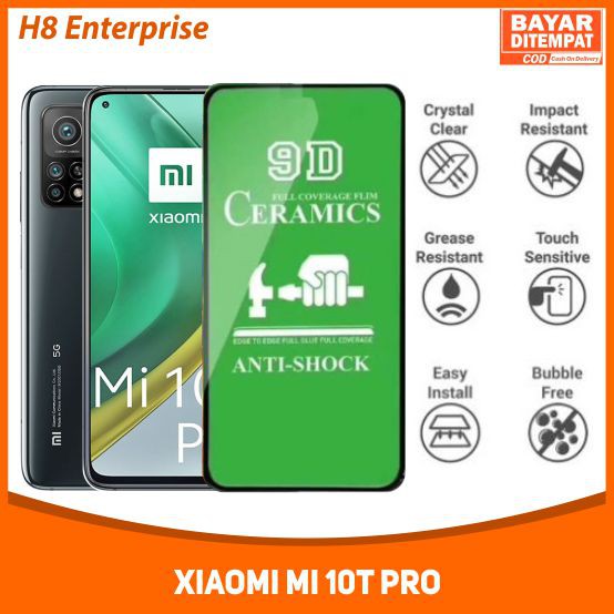 Tempered Glass CERAMIC Full Cover BLUELIGHT ANTI RADIASI Anti Shock For Xiaomi Mi 10T pro