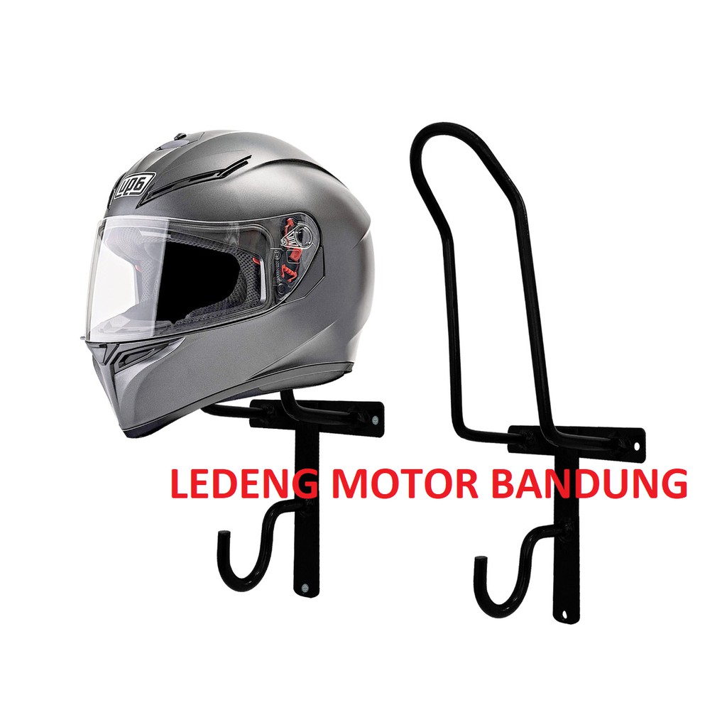 Hanger Helm Full Besi Gantungan Jaket Payung Jas Hujan Kuat Awet