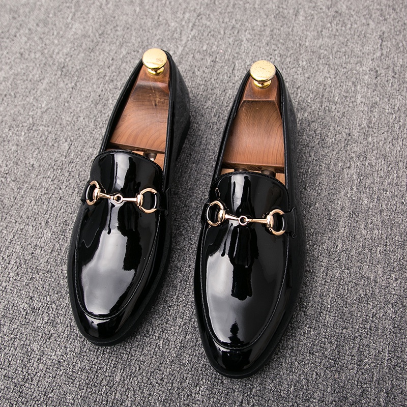 Import Modern Gaya Sepatu Full Black Hitam Polos Pria Tassel Loafer Sepatu Pantofel Santai Formal Kerja Kantor 179