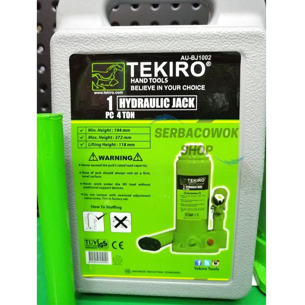 Tekiro Dongkrak Botol 4 Ton Hydraulic Bottle Jack Mobil Termurah Berkualitas