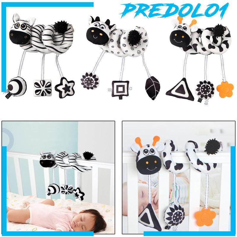 (Predolo1) Mainan Rattle Spiral Bentuk Sapi Untuk Stroller / Car Seat Bayi