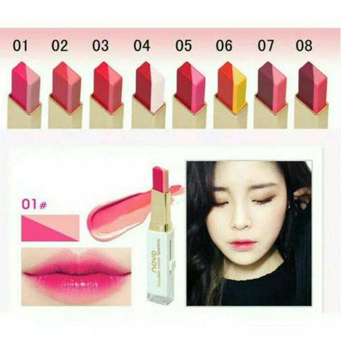 Lipstik NOVO 2 Tone Bar Original-NOVO Lipstik 2 Tone