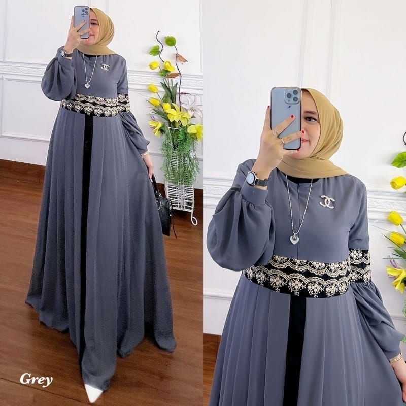 [COD] AISYAH dress // ukuran M.L.XL.XXL // gamis jumbo GAMIS BEST SELLER