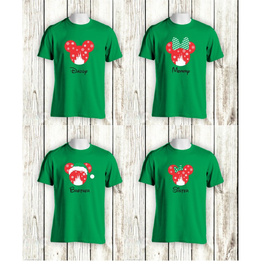 KAOS TSHIRT BAJU NATAL KELUARGA MICKEY MOUSE DEER BAJU TSHIRT COMBED 30S