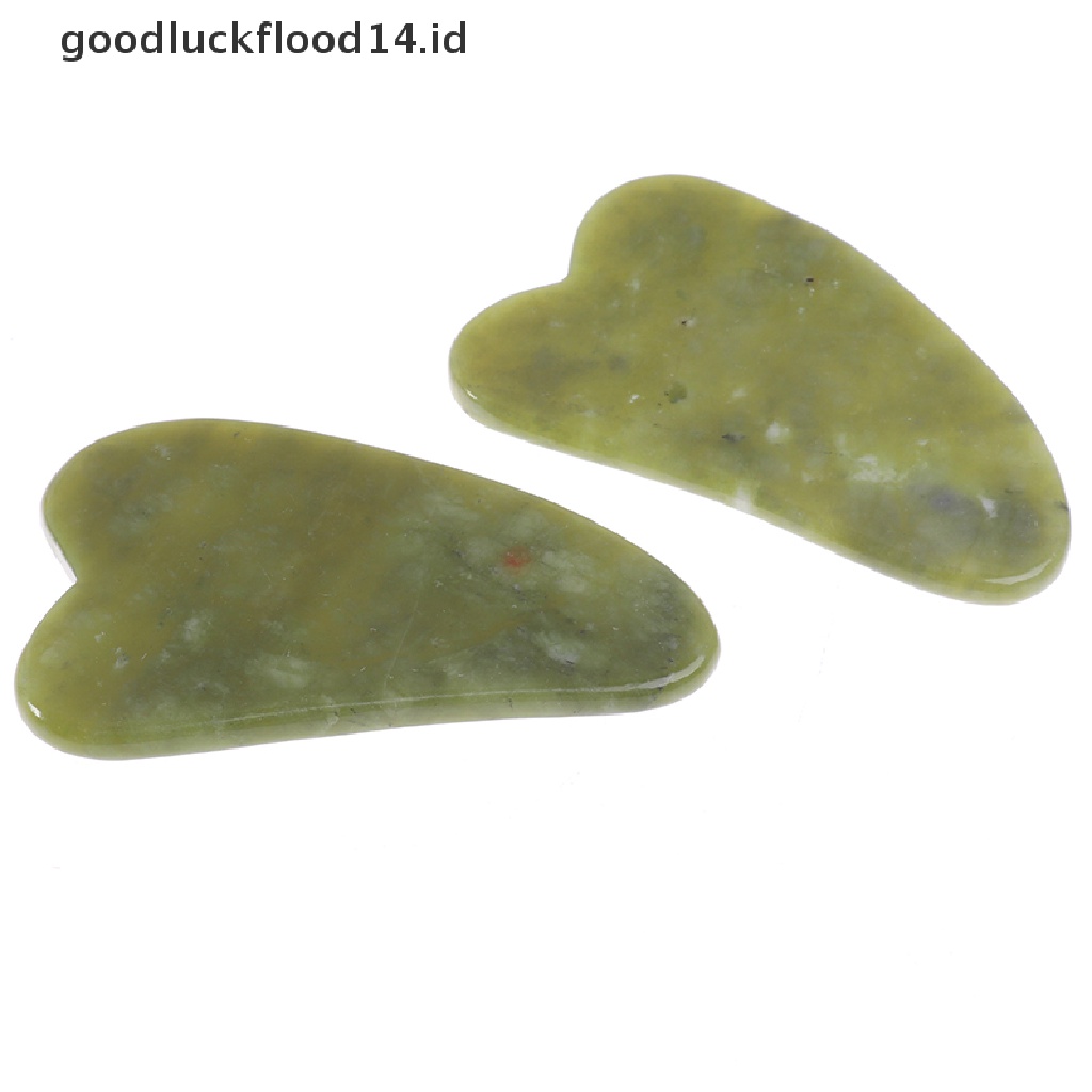 [OOID] Gua Sha Natural Green Jade Quartz Crystal Stone Crystal Bodys Massage Board Tool  ID