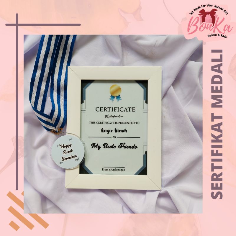 Best Boyfriend Award/CUSTOM FOTO SERTIFIKAT/Certificate SERTIFIKAT CUSTOM BOYFRIEND GIRLFRIEND Pigur