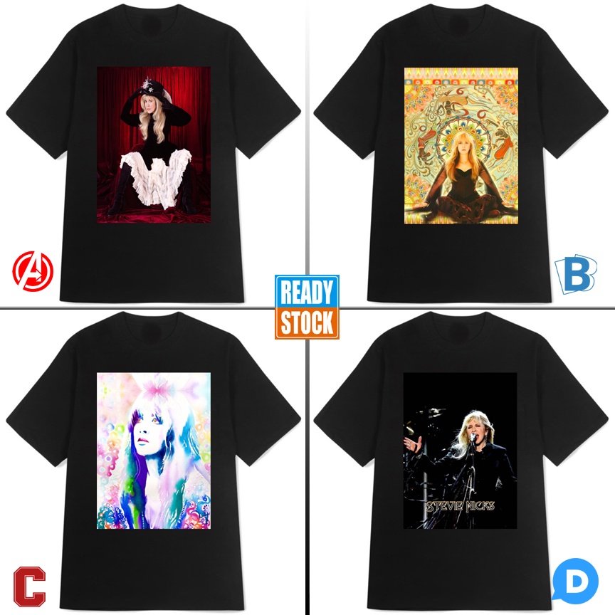 Kaos Stevie Nicks Tshirt Casual Bahan Katun