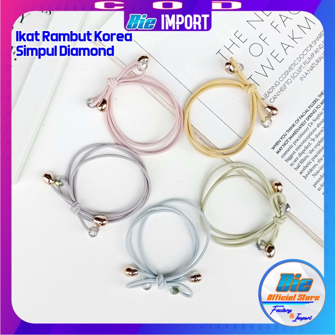 Ikat Rambut Korea Diamond Double Impor Best Seller