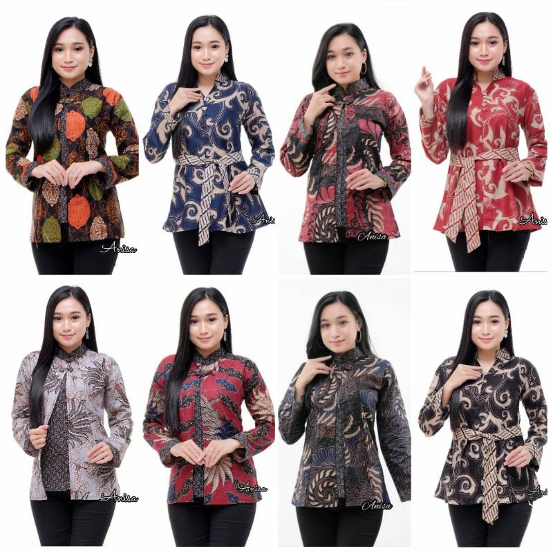 BAJU BATIK WANITA MODERN MONALISA GENES M,L,XL asli PEKALONGAN