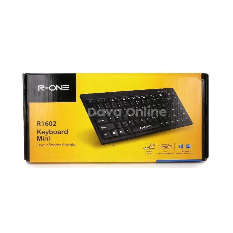 KEYBOARD USB MINI R-ONE WIRED KELUARAN MODEL TERBARU DESIAN TIPIS UKURAN 28.5 x 12.2 CM