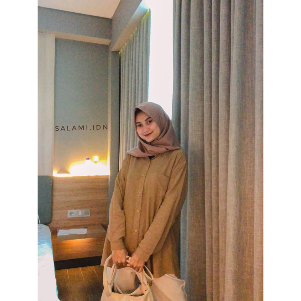 Salami Shirt Wanita Kemeja Wanita Terbaru Rayon Crinkle