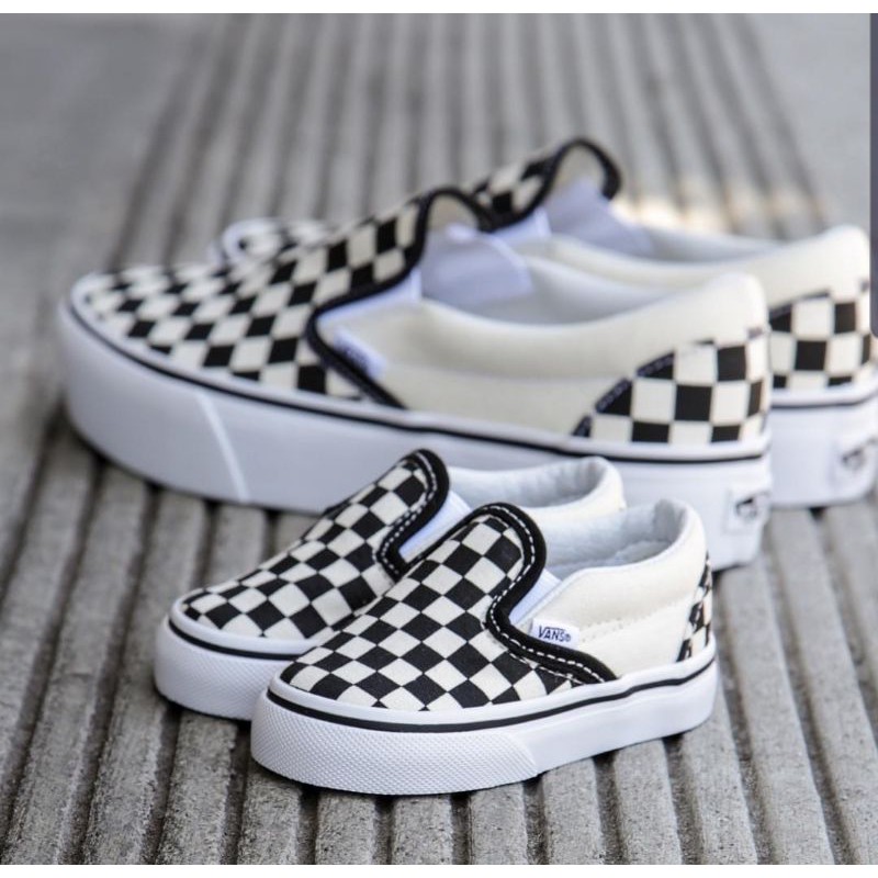 Sepatu vns slip on cekerboard