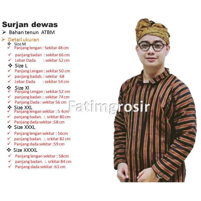Surjan / baju surjan lurik / surjan lurik pria