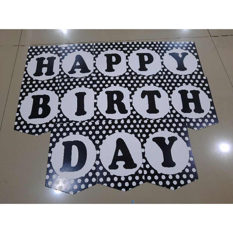 Banner Happy Birthday Polkadot