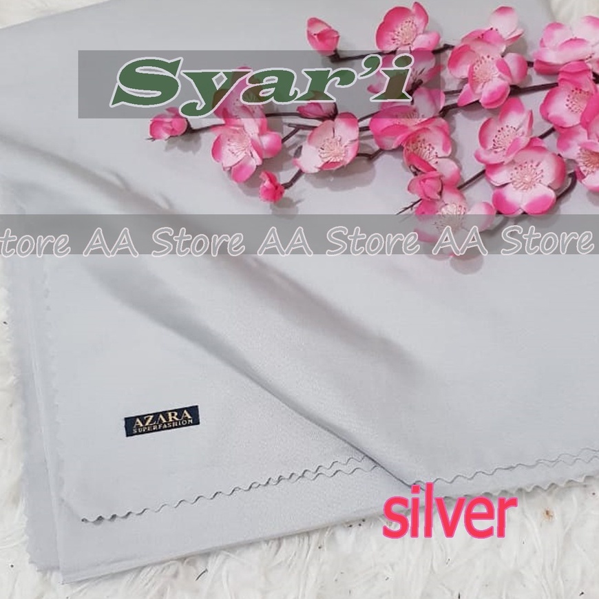 Segi empat voal oscara polos / jilbab polos azara-silver