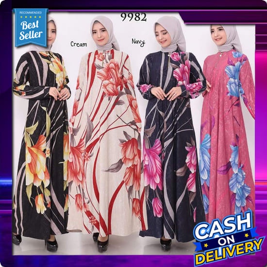 Syafia Syari Free Hijab / Gamis Perempuan / Baju Perempuan Terbaru 2021 / Dress Wanita Muslim / Gami