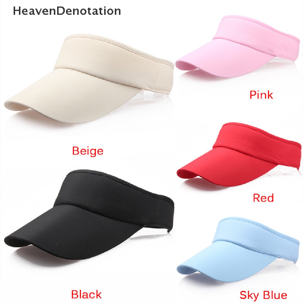 [HeavenDenotation] Visor Sun Plain Hat Sports Cap Colors Golf Tennis Beach Adjustable Summer Hot