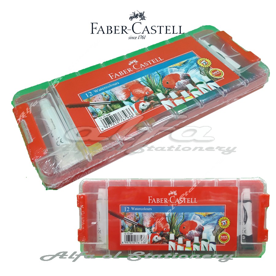 Watercolours 6 ml Set 12 Faber Castell - Cat Air 12 Warna - 12C