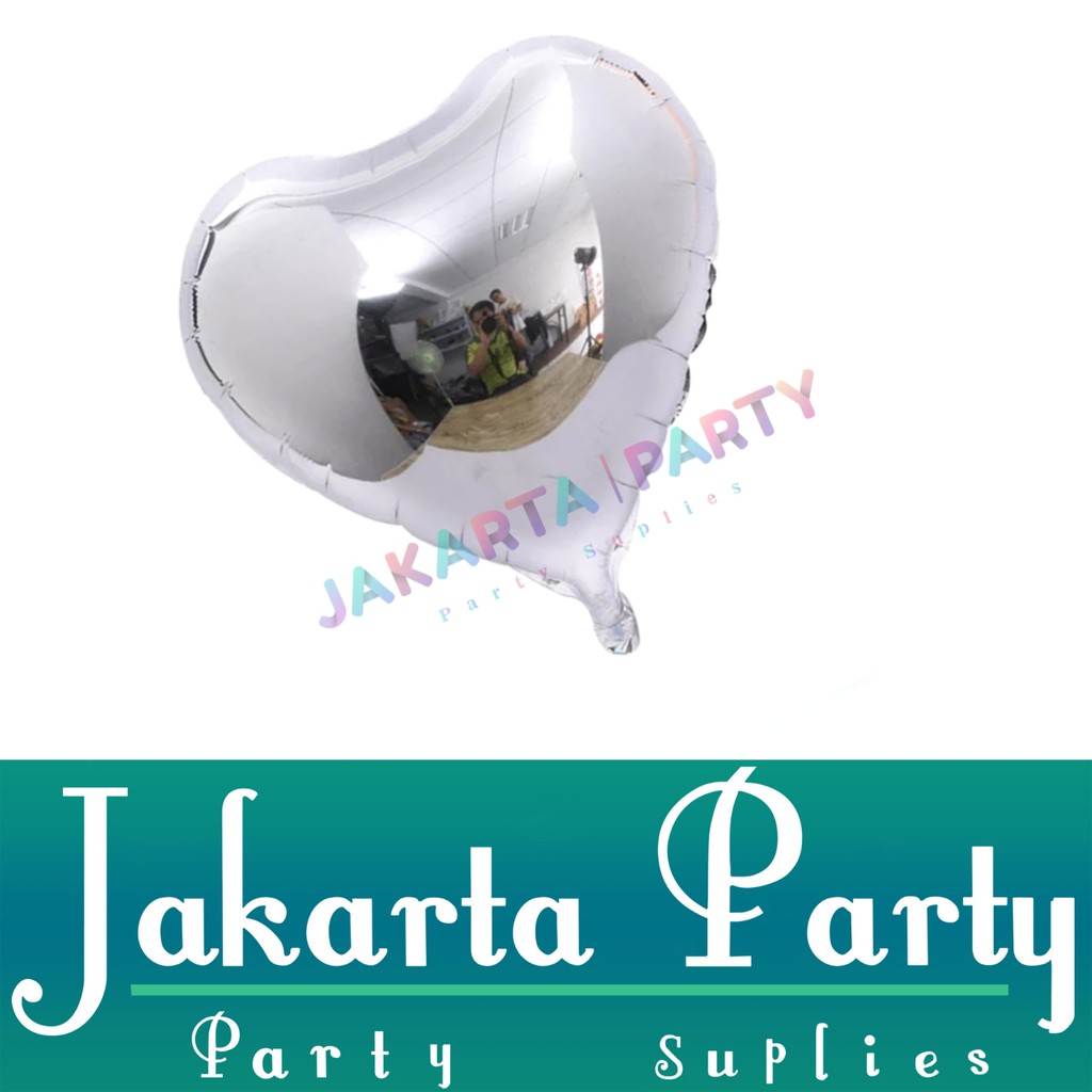 Balon Love Mini Silver / Balon Love / Balon Hati Mini