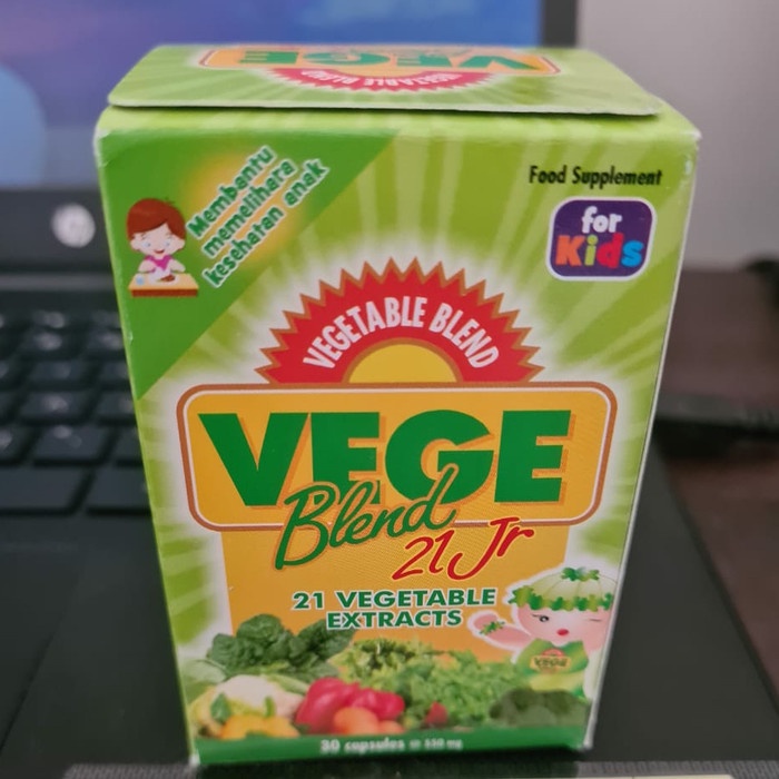 Vege Blend 21 Jr For Kids (30 Kapsul) Vitamin Anak Ekstrak Sayur Vit Anak -