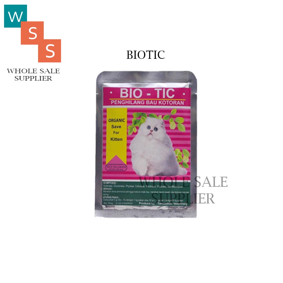 BIOTIC 50GR &amp; 30GR PENGHILANG BAU KOTORAN UNTUK KUCING &amp; ANJING