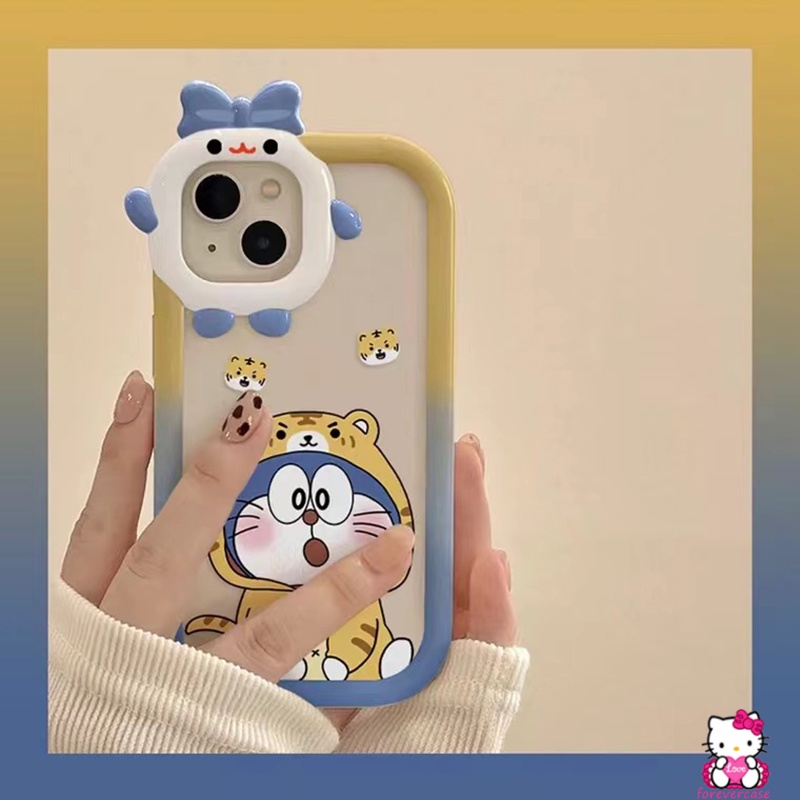 Soft Case TPU Motif Doraemon 3D Untuk IPhone XR 7 8 Plus 13 11 12 Pro MAX X XS MAX 6 6S Plus SE